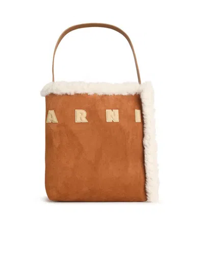 Marni 'museum' Brown Suede Bag
