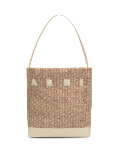 Marni Museum Hobo Medium In Beige