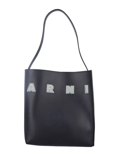 Marni Museum Hobo Small Bag In Black