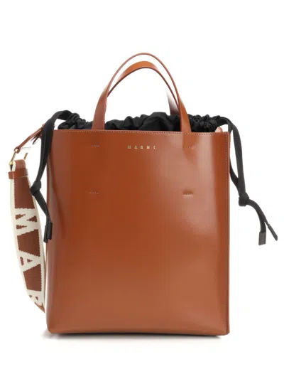 Marni Museum Small Handbags Brown