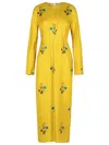 Marni Silk Dress With Long Sleeves And Embroidery In Multi