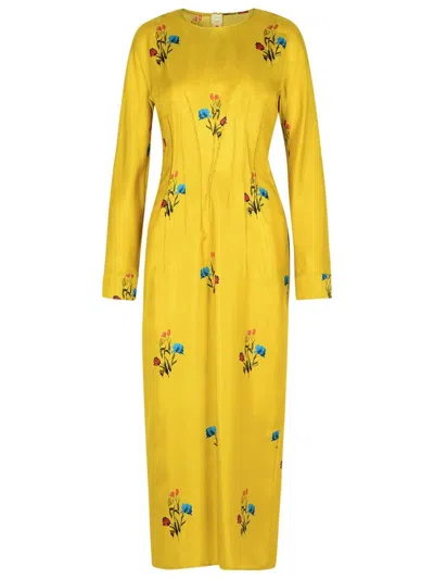 MARNI MUSTARD SILK DRESS