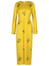 Marni Silk Dress With Long Sleeves And Embroidery In Multi