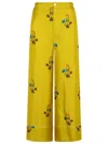 Marni Floral-print Elastic-waistband Straight Trousers In Yellow