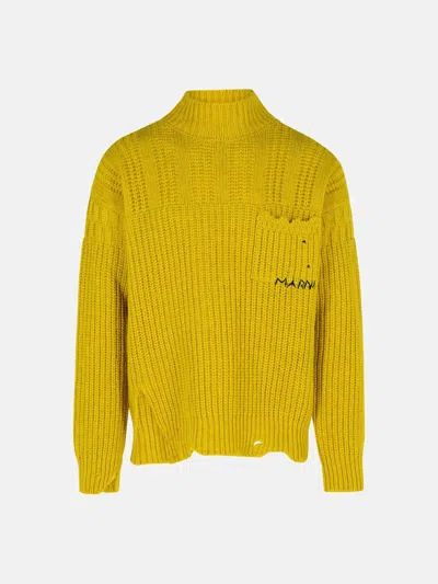 Marni Mustard Virgin Wool Turtleneck Sweater