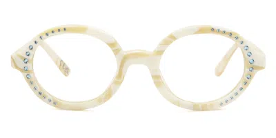 Marni Nakagin Tower Optical Cream Men's Glasses, White, Size 51