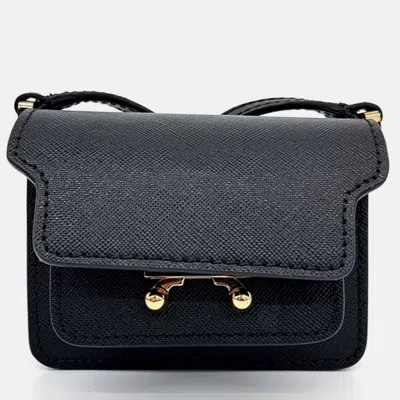 Pre-owned Marni Nano Trunk Bag In Black