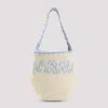 Marni Rounded Woven Shoulder Bag With Contrasting Strap