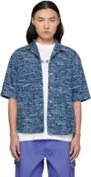 Marni Navy Bleached Lasered Shirt In Lob95 Blue Kyanite