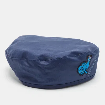 Pre-owned Marni Navy Blue Logo Embroidered Technical Cotton Blend Covert Cap L