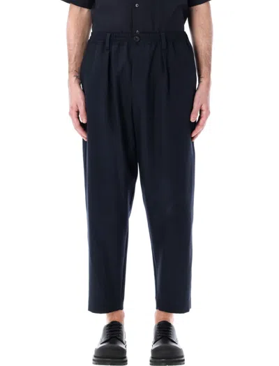 MARNI NAVY BLUE TROPICAL WOOL PANTS
