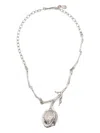 Marni Irregular Shape Necklace In Metallic