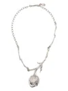 Marni Rose-pendant Necklace In Metallic