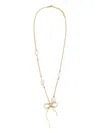Marni Necklace With Pearls And Bow In Gold