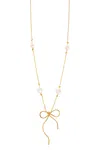 Marni Pearl-embellished Necklace In Gold
