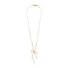 Marni Pearl-embellished Necklace In Gold