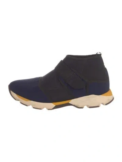 Pre-owned Marni Neoprene Athletic Sneakers In Blue