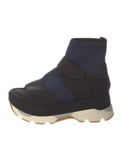 Pre-owned Marni Neoprene Boots In Blue