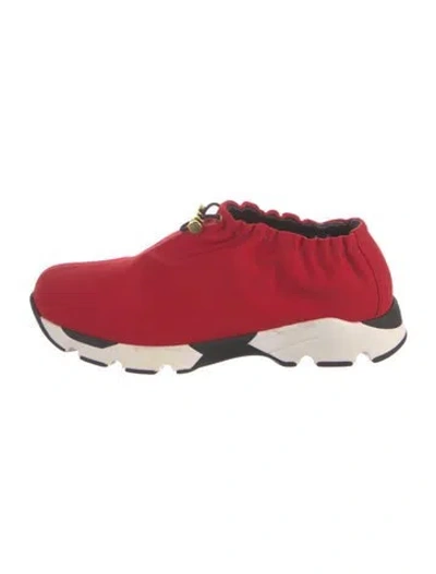 Pre-owned Marni Neoprene Chunky Sneakers In Red