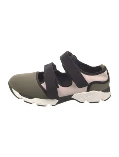 Pre-owned Marni Neoprene Colorblock Pattern Sneakers In Blue