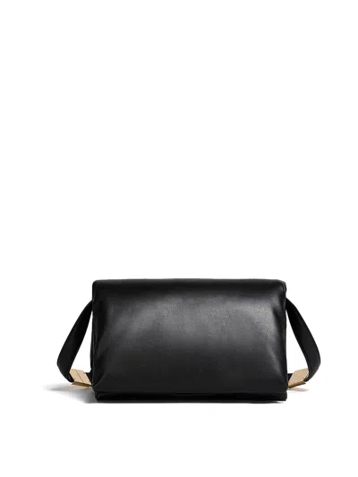 Marni New Prisma Medium Shoulder Bag In Black