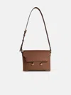 Marni 'new Trunk' Beige Leather Crossbody Bag In Beige