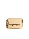 Marni New Trunk Ivory Leather Crossbody Bag In Neutrals