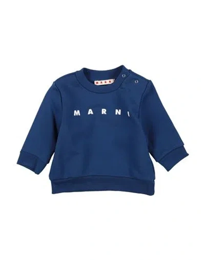 Marni Babies'  Newborn Boy Sweatshirt Blue Size 3 Cotton