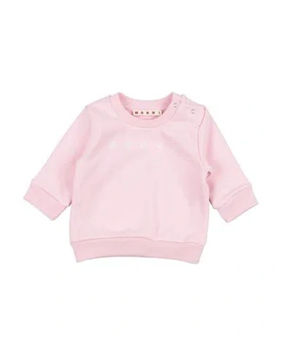 Marni Babies'  Newborn Girl Sweatshirt Light Pink Size 3 Cotton