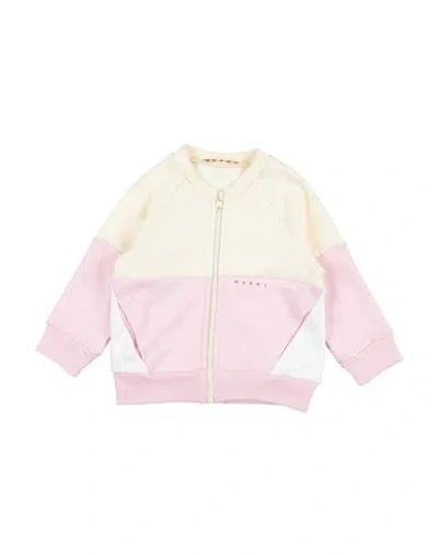 Marni Babies'  Newborn Sweatshirt Pink Size 3 Cotton In Multi