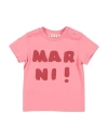 Marni Newborn T-shirt Pink Size 3 Cotton In Pink