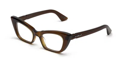 Marni Nezia Brown 83k Men's Glasses Brown Size 49 - Free Lenses - Blue Light Block Available In Shiny Brown
