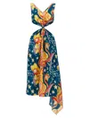Marni X No Vacancy Inn Sleeveless Cutout Asymmetric Midi Dress In Multi