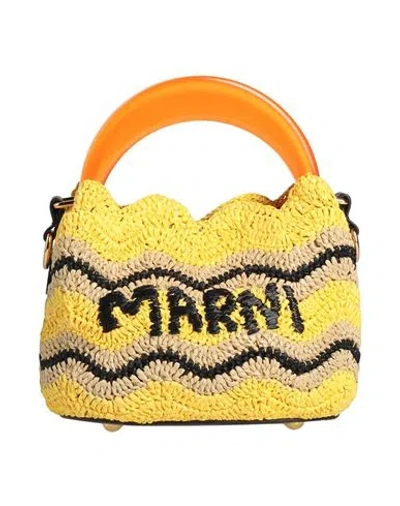 Marni No Vacancy Inn Woman Handbag Yellow Size - Textile Fibers, Leather