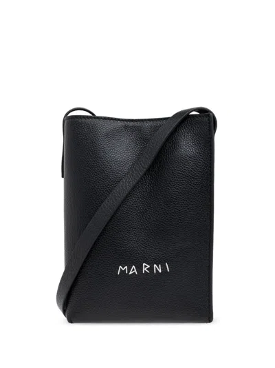 Marni North Nano Shoulder Bag In Black