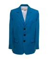 Marni Tailored Single-button Blazer Jacket In Blue
