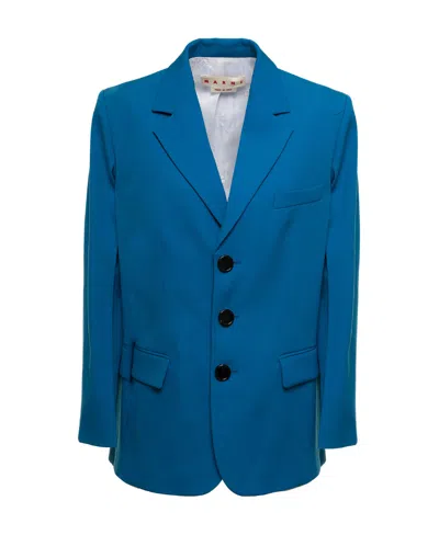 MARNI MARNI SINGLE-BREASTED LONG SLEEVED BLAZER