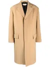 Marni Button-down Single-breasted Coat In Neutrals