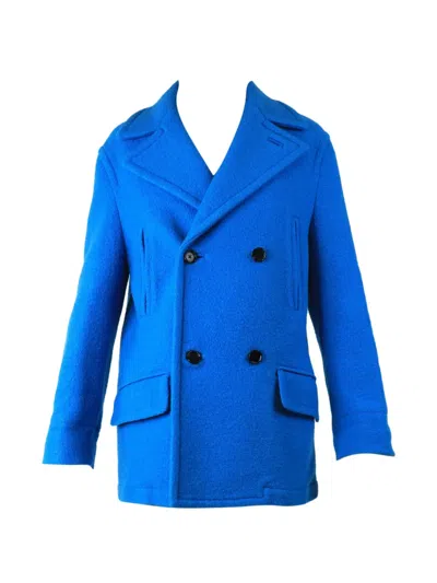 Pre-owned Marni Notch-lapel Double-breasted Coat In Blue