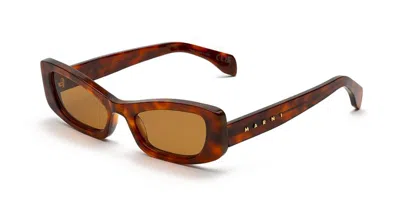 Marni Nyama Havana F7x Men's Sunglasses Tortoiseshell Size 54