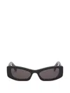 Marni Nyami Rectangular Butterfly Sunglasses In Black