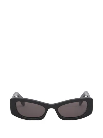 Marni Nyami Rectangular Butterfly Sunglasses In Black
