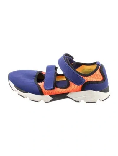Pre-owned Marni Nylon Athletic Sneakers In Blue