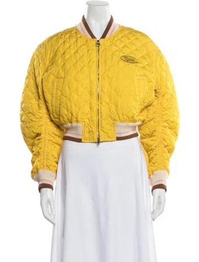 Pre-owned Marni Nylon Bomber Jacket In Yellow