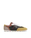 Marni Black Leather And Suede Sneakers In Multi