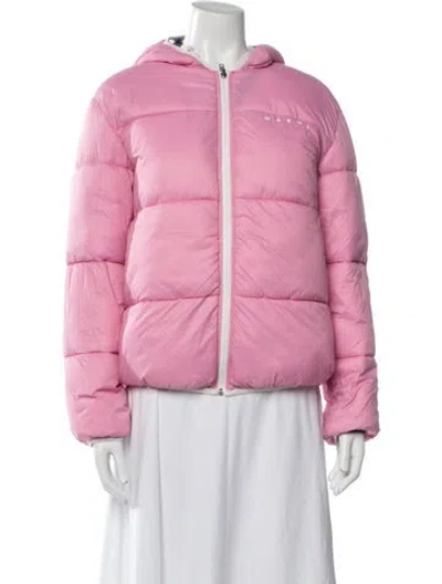 Pre-owned Marni Nylon Down Jacket In Pink