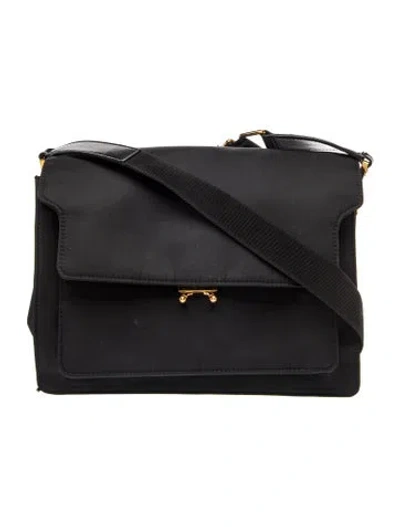 Pre-owned Marni Nylon Messenger Bag In Black