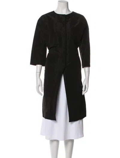 Pre-owned Marni Nylon Printed Coat In Black