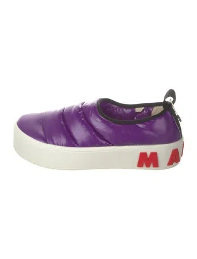 Pre-owned Marni Nylon Sneakers In Purple