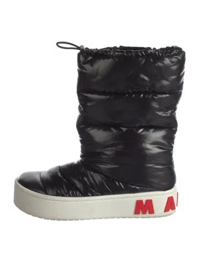 Pre-owned Marni Nylon Snow Boots In Black